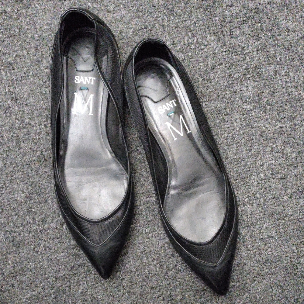 SANT M "Brera" Nappa Black Flats